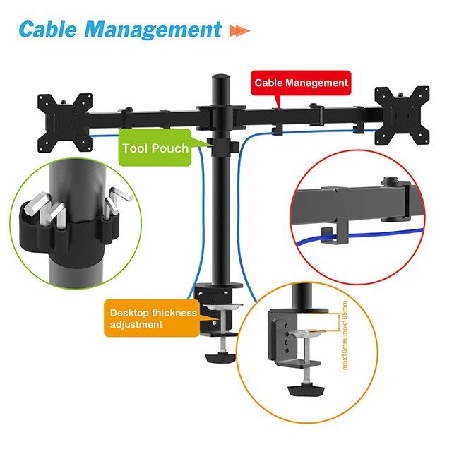 2 Monitor Desk Mount