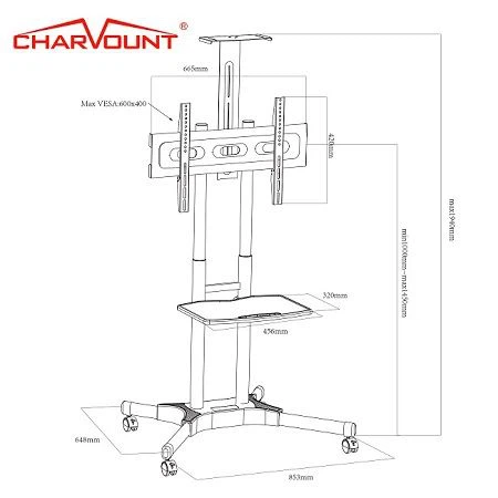 mobile tv stands for flat screens（2）