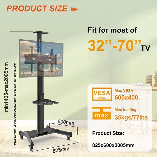 55 Inch Rolling TV Stand