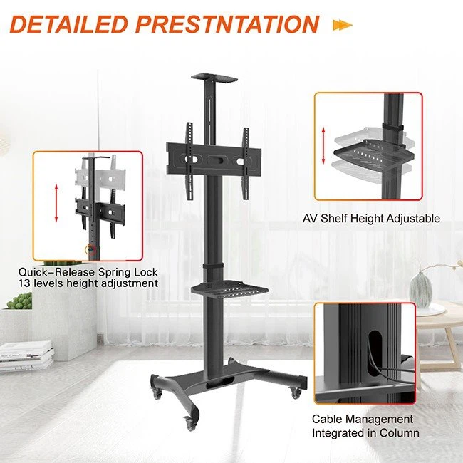 55 Inch Rolling TV Stand