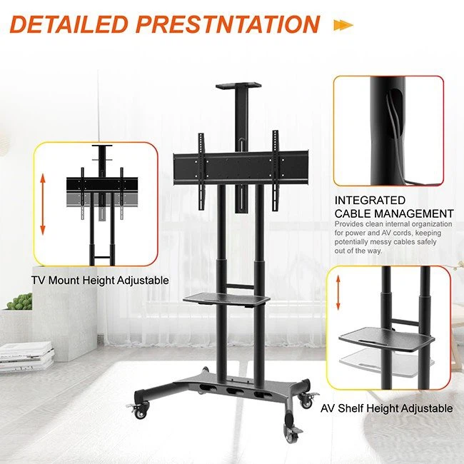 65 Inch Rolling TV Stand