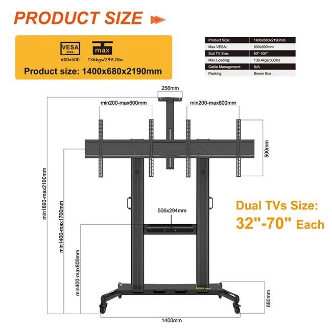 Dual TV Mount Stand