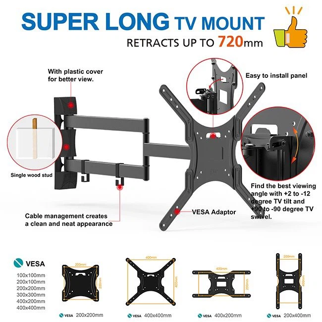 Full Motion TV Bracket 55 Inch