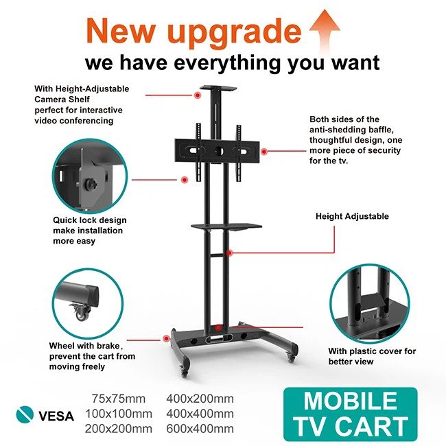 Heavy Duty Mobile TV Stand 65 Inch