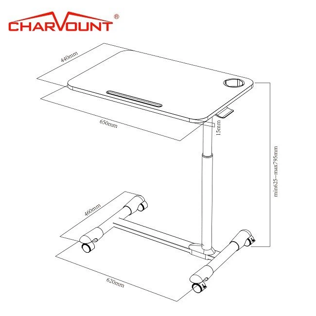 Laptop Stand Rolling Cart