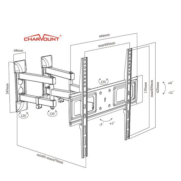 TV Wall Mount Corner Bracket