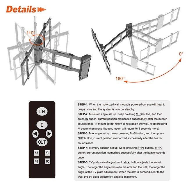 Motorized Articulating TV Mount