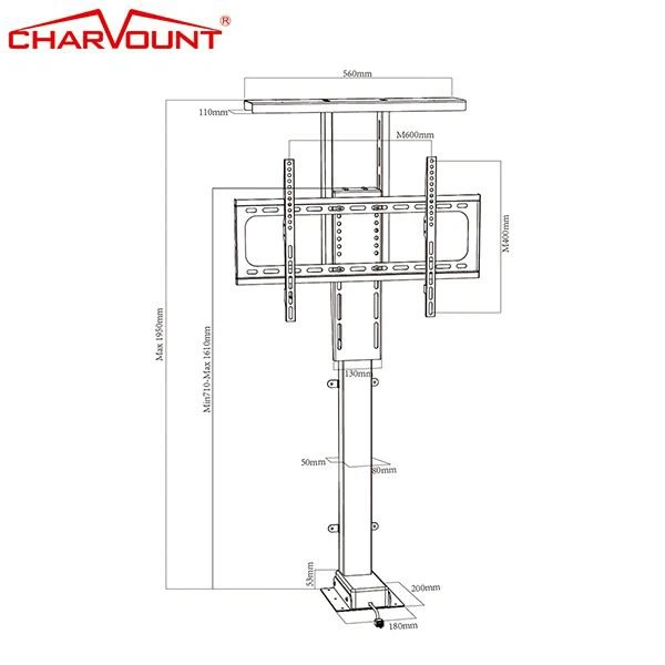 Motorized Hidden TV Mount