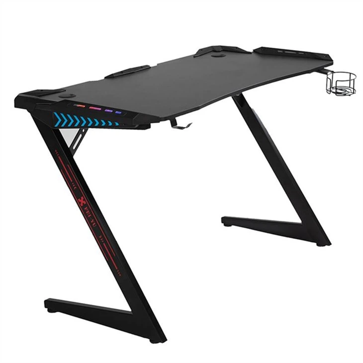 RGB Gaming Desk With Accessory Hook