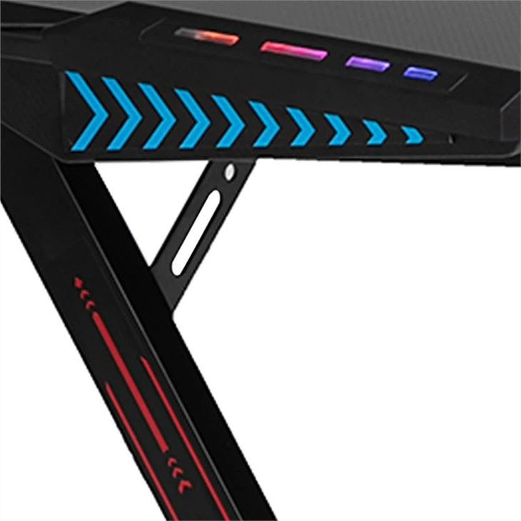 RGB Gaming Desk With Accessory Hook