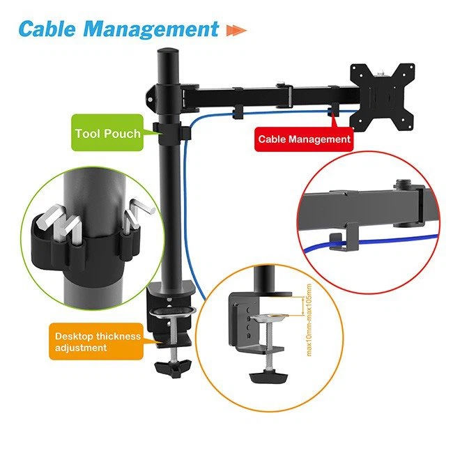 Single Arm Monitor Desk Mount