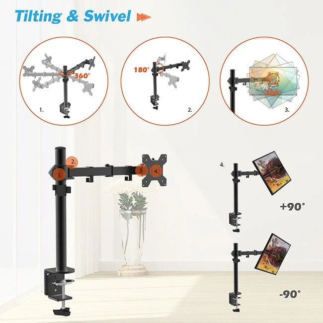 Single Arm Monitor Desk Mount