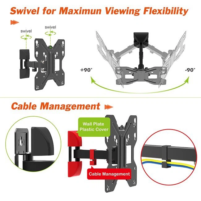 Single Stud TV Mount for 55 Inch TV