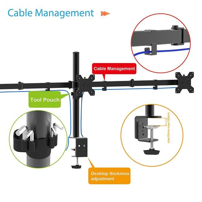 Triple Monitor Arm Desk Mount